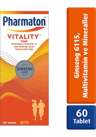 Pharmaton Vitality Ginseng G115 Multivitamin ve Mineraller 60 Tablet