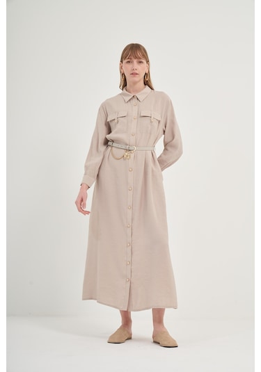 Ftz Modal Elbise Taş 31016 Taş