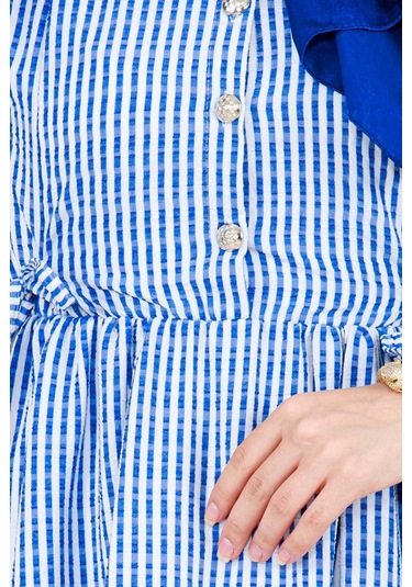 Pötükare Fırfır Detaylı Eda Elbise-lacivert-3986-lacivert Lacivert