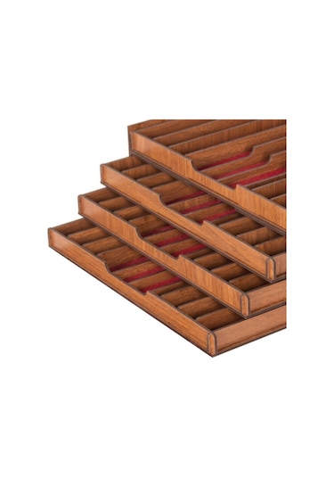 Hediyelik Tesbihlik Mdf Tesbih Kutusu - Ahşap 4 Katlı Tesbihlik 40'lı