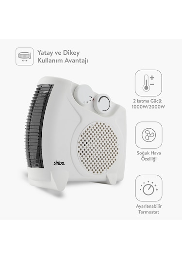 Sinbo SFH-6940  2000 W Fanlı Isıtıcı