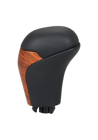 Ranyeek Toyota Yeni Prado, Highlander, Land Cruiser Prado 150 Fj150 2018-2020 Otomatik Vites Kolu Kolu Başı - Ahşap Desenli Pu Deri + Plastik Siyah