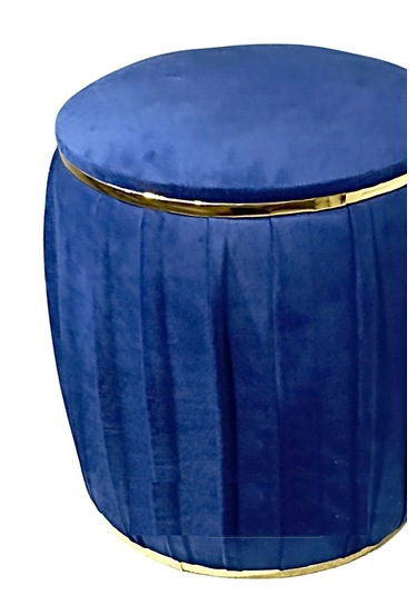 Most Ekol Lüks Puf 19 Lacivert Kadife Kumaş Evinize Teslim