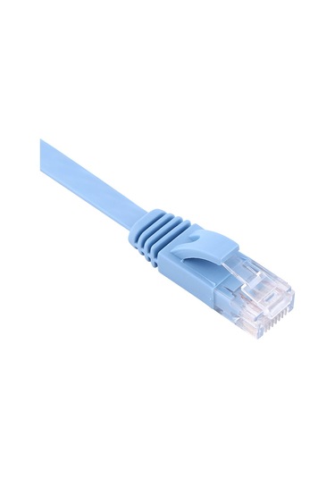 Lemestar Mavi 1m Rj45 Cat6 Düz Ağ Kablosu - 1000mbps Gigabit, Su Geçirmez, Anti-parazit, Saf Bakır Çekirdek, 250mhz Aktarım Hızı