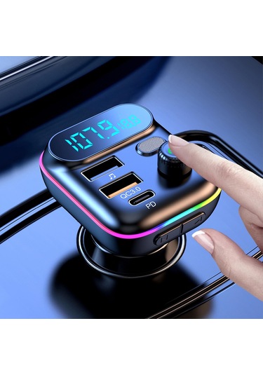 Suntek Araç Ses Adaptörü Tip C Pd20w Usb Qc3.0 U Disk Oynatma