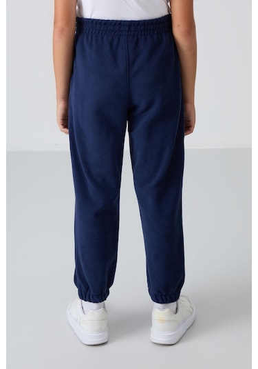 Tommy Life Lacivert Kalın Yumuşak Dokulu Standart Fit Nakışlı Polar Erkek Çocuk Eşofman Alt - 11220 Lacivert