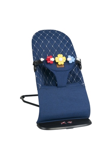 Mamma Smile Cotton Sallanır Üç Kademeli Ana Kucağı Oyuncak Aparatı Ve Seyahat Çantası Koyu Mavi