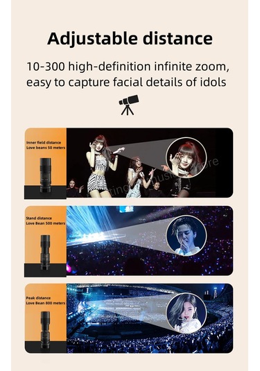 10-300x40 Zoom Teleskop Konser Ve Spor İçin Uygun