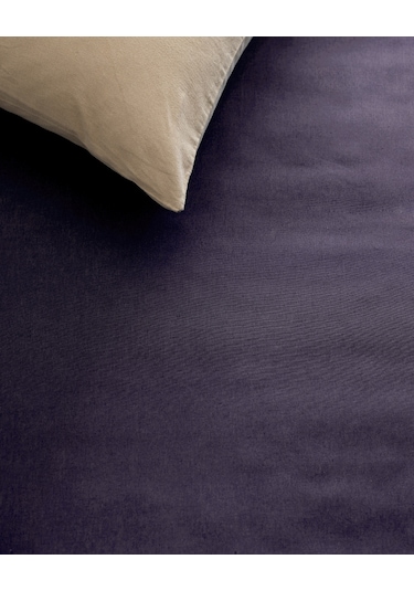 Manon Tek Kişilik %100 Pamuk Ranforce Lastiksiz Çarşaf - Mor Mürdüm