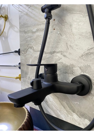 İsaoğlu Yapı Mat Siyah Ginza Banyo Bataryası Siyah