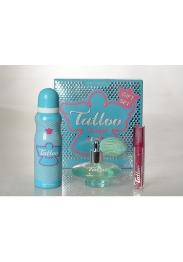Aromel Tattoo Angel Parfüm EDT 50 ML + Deodorant 125 ML + Lip Gloss