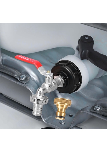 Suntek Ibc Tote Tank Adaptörü, Bahçe Hortumu Pirinç-nozul