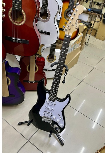 2 Humbucker 1 Sıngle Siyah Elektro Gitar Kılıf Pena Dahil Kod 8023