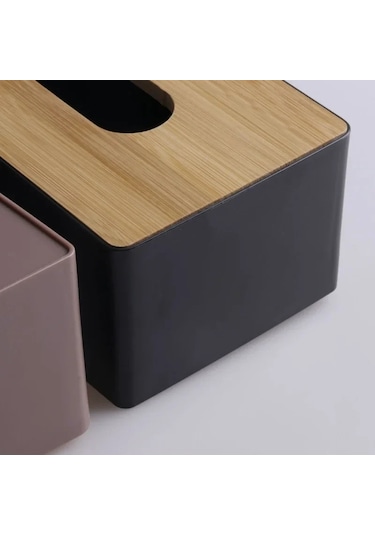 Pembe Çıkarılabilir Ahşap Kapak Doku Kutusu Mini Doku Saklama Tüpü Tutucu Saklama Kutusu Araba Ev Dekorasyon Basit Moda Doku Kutusu