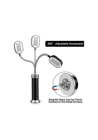 Opulentliving Adet Barbekü Izgara Lambası Manyetik Tabanlı Süper Parlak Led Bar Çok Renkli Çok Renkli