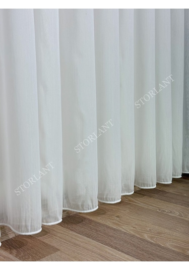 Mat Bambu Orta Gramajlı 1/3 Sık Pileli Ütü Gerektirmez Tül Perde Kırık Beyaz Mat Bambu Orta Gramajlı 1/3 Sık Pileli Ütü Gerektirmez Tül Perde Kırık Beyaz