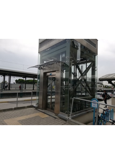 Plastik Ayak 6mm Levhalı Pratik Sundurma Kanopi 100x150 Cm Gri