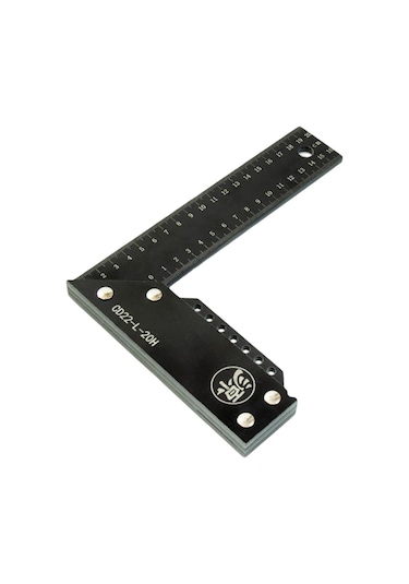 Suntek Dik Açı Cetvel Yüksek Hassasiyetli Profesyonel Siyah-200mm