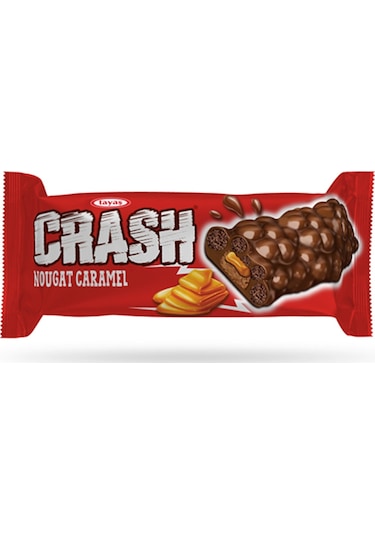 Tayaş Crash Nuga Karamelli Pirinç Patlaklı Bar Kutu 24 x 40 G