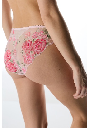 Penti Açık Pembe Floral Broderie Slip Külot