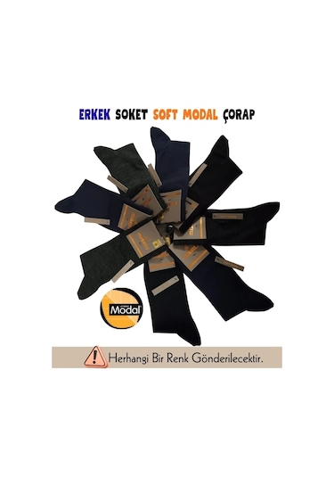Kocabey Mısırlı 63000 Erkek Soft Yün Soket Çorap Asorti