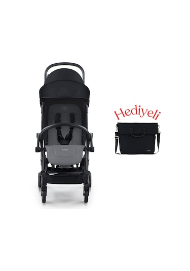 Bumprider Connect³ Bebek Arabası Black-Grey Melange + Yan Bakım Çantası