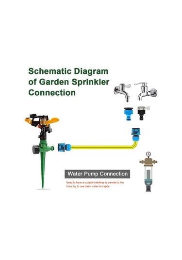 Qianfan Sulama Çim Yağmurlama, 2 Adet Bahçe Fıskiyeleri Otomatik