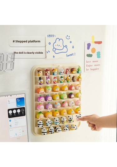 Moveevo Duvar Montajlı Lego Ve Oyuncak Gösterge Kutusu, Toz Koruyucu Kapaklı, Parçacık Depolama Rafı 1 Adet, Yapıştırıcı Yontem