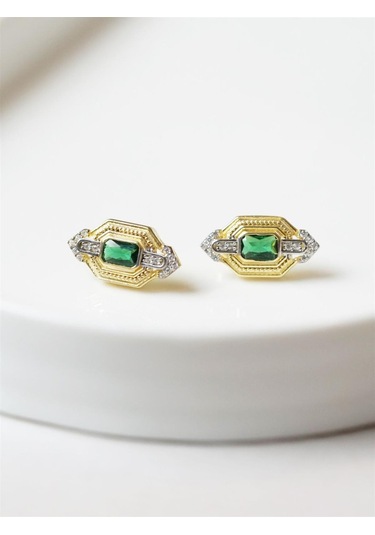 Vintage Zümrüt Küpe