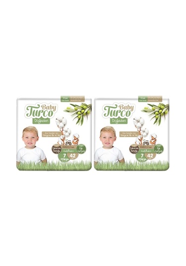 Baby Turco Doğadan Bebek Bezi 7 Numara XXLarge Süper Paket 2 x 42 Adet 2'li