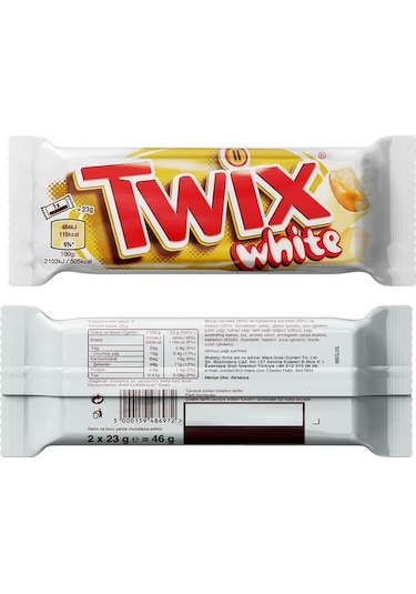 Twix Beyaz Çikolata 46 Gr X 8 Adet