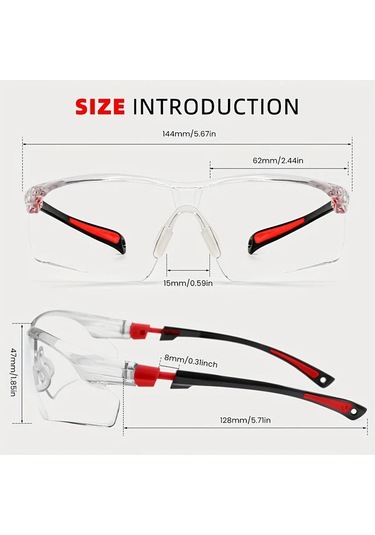Willowhaven Tmkag01-2 Kalıyadi İş Gözlüğü Anti Fog Ayarlanabilir Hafif Güvenlik Gözlüğü
