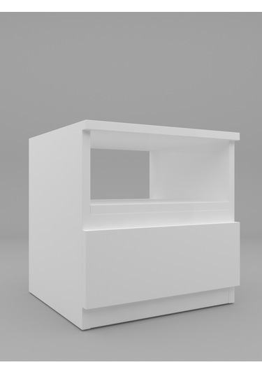 Mbes Mobilya Umut Beyaz 45 CM Komodin 1 Çekmeceli