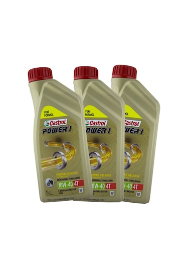 Castrol Power1 10W-40 4t 4 Zamanlı Motosiklet Yağı 1 L x 3