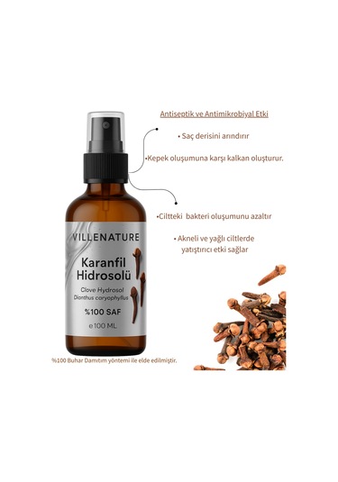 Villenature Karanfil Hidrosolü Clove Hydrosol Dianthus Caryophyllus 100 ML