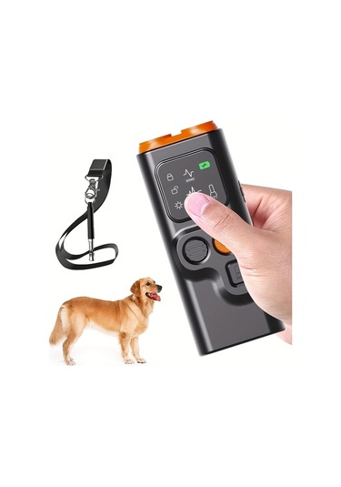 Willowhaven Siyah Çift Başlı Ultrasonik Köpek Kovucu - Şarj Edilebilir, Frekans Uyumlu, Güvenli