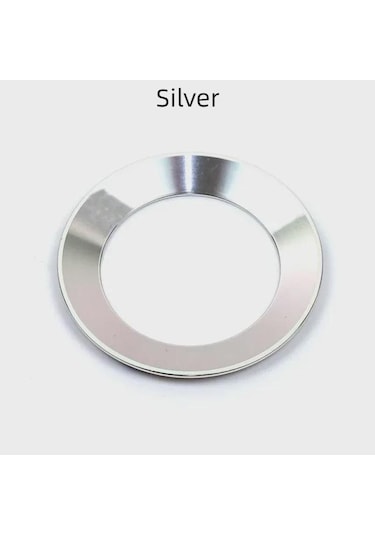 Araba Stil Direksiyon Amblemi Dekoratif Daire Halka Aksesuarları Gümüş