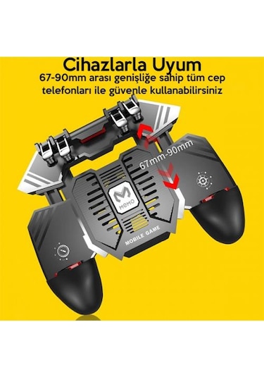 Coofbe 4000 Mah Bataryalı Uzun Şarjlı Telefon Soğutucu Radyatör Telefon Oyun Tetik Telefon Soğutucu