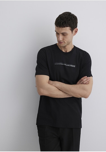Mavi - Mavi Black Baskılı Siyah Tişört 0612647-900 Siyah