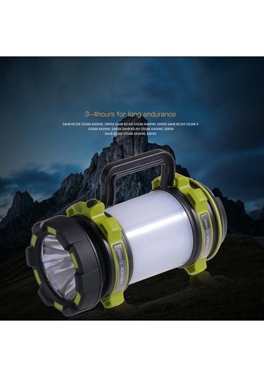 Wondernest Kınsach Led Projektör Dış Mekan Şarjlı El Feneri Kamp Işığı Fonksiyonel El Feneri Siyah Siyah