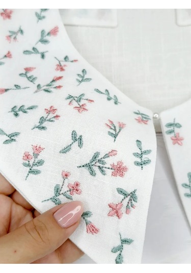 Matta Stıl' Nakışlı Yakalı 137892558 Beyaz