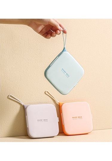 Dancemonkey 5'li Taşınabilir Masak Saklama Kutusu - Pp Plastik, Hafif Kullanımı, Çeşitli Maskeler İçin Gök Mavisi Gök Mavisi