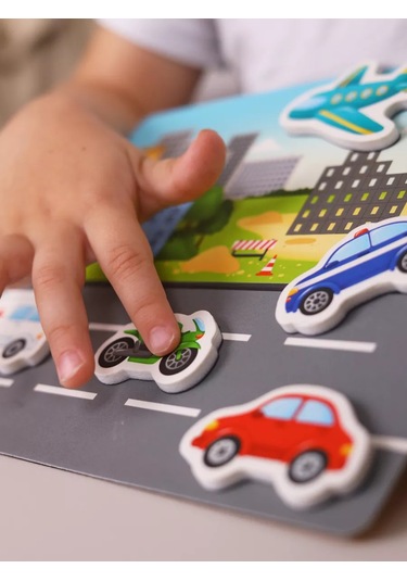 El Bascokids Böğürtlen Manyetik Buzdolabı Oyuncakları + Tahta Ulaşım 176158234