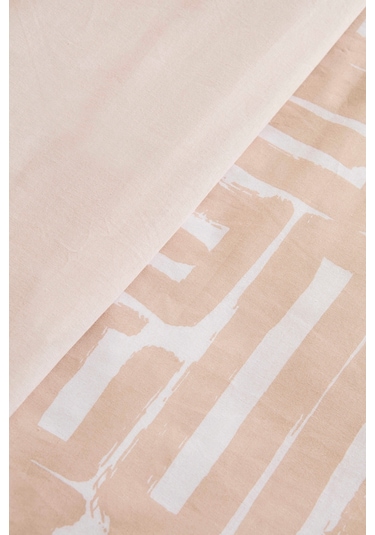 Kaşmir Home Mosy %100 Pamuk Çift Kişilik Nevresim Takımı Bej Bej