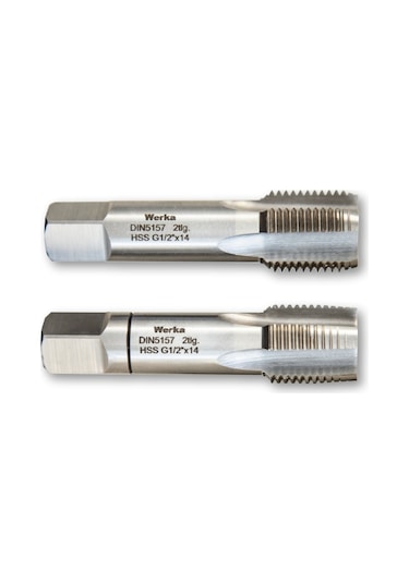 Werka Wk260.5157.01214 1/2 X14 Dın5157 Gaz Diş 2 Li Takım Düz Makine Kılavuzu