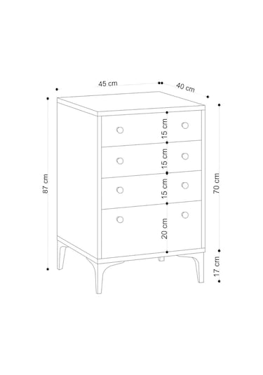 Decormet Holy Şifonyer Safir Meşe Diğer