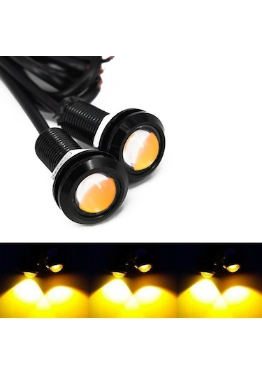 Ayna Altı Led Kartal Gözü Gündüz Farı Led Amber Turuncu 1 Çift