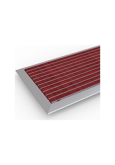 Arfen Halı Üst Yüzeyli Kırmızı Alüminyum Paspas 40X70 Cm