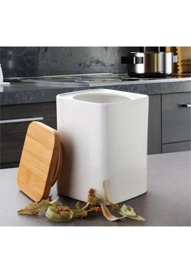 Gönül Gnl3454 Porselen Kapaklı Kavanoz 10x10x15cm