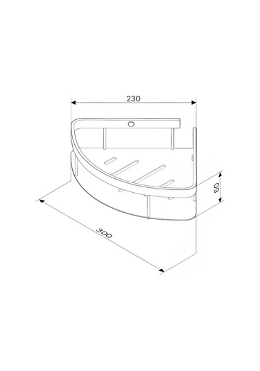 Potato Banyo İçin Tekli Köşe Rafı, Dökme Tabanlı Paslanmaz Çelik 233010222 Krom